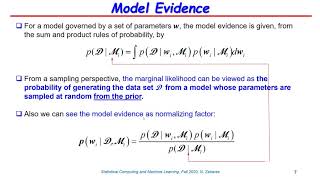 Lecture 23  Evidence Approximation for Bayesian Regression Models [upl. by Oiceladni]