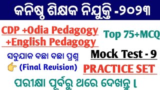 JT 2023 l Marathon class l Child development pedagogy l English pedagogy l Odia Pedagogy for JT RHT [upl. by Naniac]