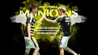 Best Doubles Badminton Pair on Earth  Best of Kevin Sanjaya amp Marcus Gideon 2018  Rallies amp Skills [upl. by Silbahc]