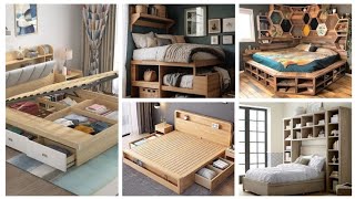 wooden space bedroom bed decoration for living room ideas [upl. by Conant]