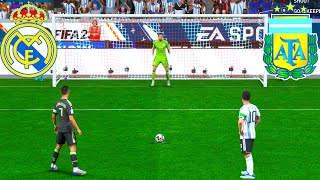 FIFA 23  REAL MADRID VS ARGENTINA I PENALTY SHOOTOUT  PC GAME NEXT GEN 4K [upl. by Haldes930]