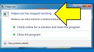 Fix helperexe has stopped working [upl. by Notsla]
