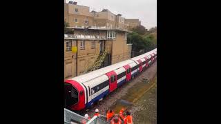 NEW PICCADILLY LINE TRAIN  Transport for London Class 66 hauling the new Siemens Underground Train [upl. by Fairley]