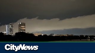 More than 1000 lightning strikes recorded during storm over Winnipeg [upl. by Desdemona61]