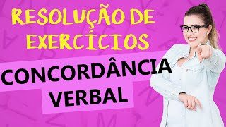 CONCORDÂNCIA VERBAL EXERCÍCIOS RESOLVIDOS  Profa Pamba [upl. by Ybrik]