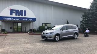 2018 Chrysler Pacifica Automatic Rear Entry Wheelchair Ramp Freedom Motors USA 7 passenger Van [upl. by Ihsir]