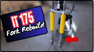 Fork Rebuild 1983 Yamaha IT 175 [upl. by Surdna563]