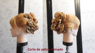 Peinado fácil y rápido para niñas  Recogido alto con trenzas para niñas  Idea de peinado fácil [upl. by Nnailuj914]