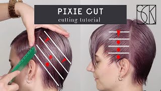 PIXIE HAIRCUT WITH FRINGES  TUTORIAL by SCK [upl. by Otreblon]