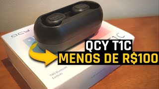 O FONE BLUETOOTH MAIS BARATO QCY T1C Review  VALE A PENA MELHOR que o AIRDOTS [upl. by Allista614]