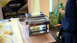 Marcato Pasta Rolling Machine in action [upl. by Soisinoid]