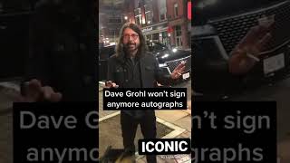 DaveGrohl says he wont sign autographs unless its for charity shorts [upl. by Ennahgem383]