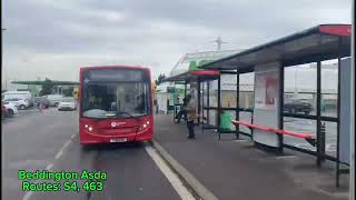 FRV Short S4 Route Visual New Croydon Extension Beddington Lane ➡️ Wilson’s School busspotting [upl. by Ellertnom]