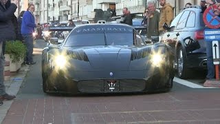 Maserati MC12 GT1 Centenario on the PUBLIC ROAD in KnokkeHeist  INSANE SOUND  BURNOUT [upl. by Salisbury]