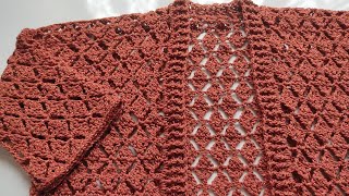 Başka Yerde Yokk🍁 Mevsimlik Tığ İşi Örgü Hırka Yapımı crochet örgü tığişi model knitting diy [upl. by Anilosi]