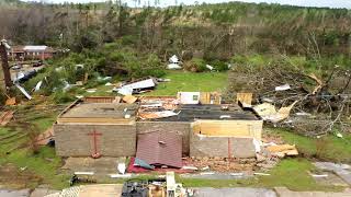 Massive tornado damage path in Centreville AL [upl. by Nosae488]