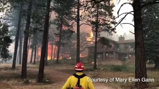 Firefighters save home in 416 Fire [upl. by Mathre305]