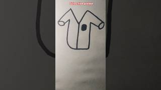 Shirt Drawing Easy 🙏😭shirtsshortsyoutubeshorts [upl. by Ardnossac]