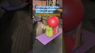 Dead bug exercise and Dead bug with ball StrongbyJudycom [upl. by Olathe]