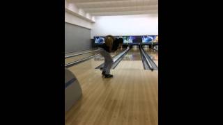 Two handed bowling slow motion [upl. by Schroder]