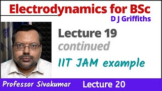 Electrodynamics BSc Physics Lecture 20  Electricity and Magnetism IIT JAM 2016 question paper [upl. by Staffard]