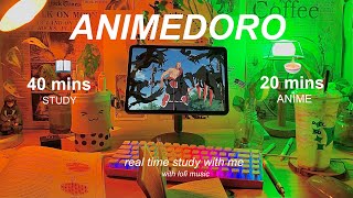 ANIMEDORO REAL TIME STUDY WITH ME LOFI MUSIC 4020 MINS [upl. by Ahsenot770]