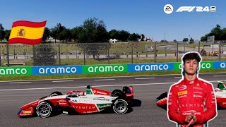 F1 24 for Oliver BEARMAN in Spain F2 2024 Gameplay f124 easports [upl. by Casady]