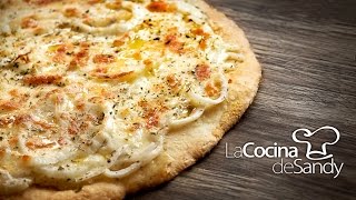 Como hacer pizza casera de cebolla y masa para pizzas [upl. by Monteith]