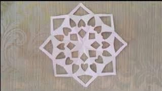 How to make a paper snowflake  Paper snowflake flower ❄️ [upl. by Helban]