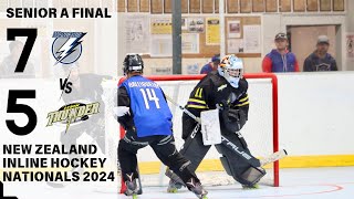 Senior A Final  Lightning vs Thunder at Inline Hockey National Championships 2024 With goal replay [upl. by Alahc26]