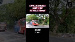 Sarker Travels Red AC Bus  bdbuslovers busshorts sarkertravels busbd pabna sarker hyundai [upl. by Enahc234]