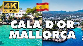 Cala dOr Best Beaches Mallorca Majorca Island Spain【Beach Walk Tour 4k 】 [upl. by Gnilhsa]