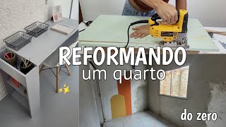 REFORMANDO O QUARTO DA MINHA IRMÃ DO ZERO  FIZ O PRIMEIRO MOVEL ✨️💡 [upl. by Anoved]