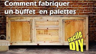 Comment fabriquer un buffet en bois de palettes DIY Bois de Récup [upl. by Drida527]