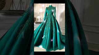 Beautiful dresses in green color😍🥰♥️  Dress idea designsviralvideo wedding dress fashion [upl. by Fennell]