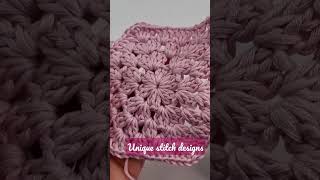 How to crochet hexagon for cardigan soon on my channel Unique stitch designs [upl. by Elburt]