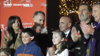 Gilles Lellouche et Anne Hidalgo inaugurent les Illuminations des ChampsElysées le 19 novembre 2023 [upl. by Halpern]