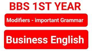 Modifiers  BBS 1st year English Grammar Solution ♥️ Business English bbs 1st year Grammar Practice [upl. by Ali]