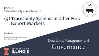 Traceability Systems in Other Pork Export Markets  Part 4 [upl. by Adlee]