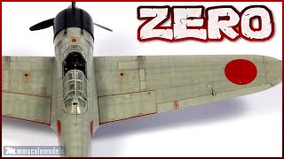 172 Tamiya A6M2b Zero  scale model air plane build [upl. by Oberstone]