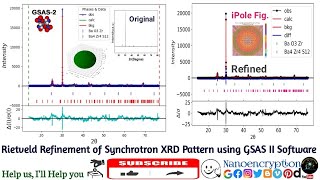 How to do Rietveld Refinement of Synchrotron XRD Pattern using GSAS II Software [upl. by Mogerly]