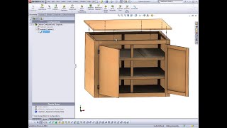 Projektovanje i proizvodnja nameĹĄtaja  Komoda u Solidworks SWOOD softveru [upl. by Yrnehnhoj]