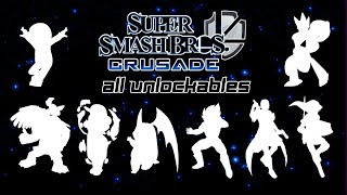 Super Smash Bros Crusade 95  All Unlockables How to unlock all characters [upl. by Archie]