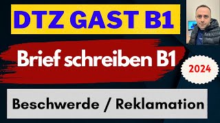 Brief schreiben B1 2024  DTZ gast B1  Beschwerde Reklamation  falsche Ware [upl. by Nyrok859]