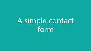 Quick contact form in ChronoForms7 [upl. by Sherourd]