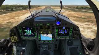 CJ Simulations Typhoon final and landing with airbrake to test double chevrons MS Flight Simulator [upl. by Anitac]