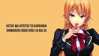 Shokugeki no Soma Ending  Kyokyo Jitsujitsu nanoRIPE Lyric [upl. by Kerge]