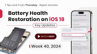 Restoring Battery Health on iOS 18 Essential Repair Insights [upl. by Gerlac]