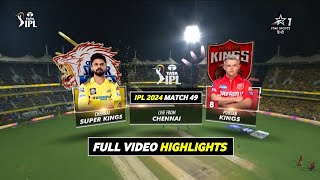 CSK vs PBKS Highlights 2024  IPL 2024 Chennai vs Punjab Highlights  CSK vs PBKS 2024 Highlights [upl. by Starobin]