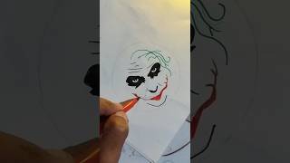 quotJokerquot drawing  Drawing a joker face shorts ytshorts drawing joker [upl. by Ttegdirb632]